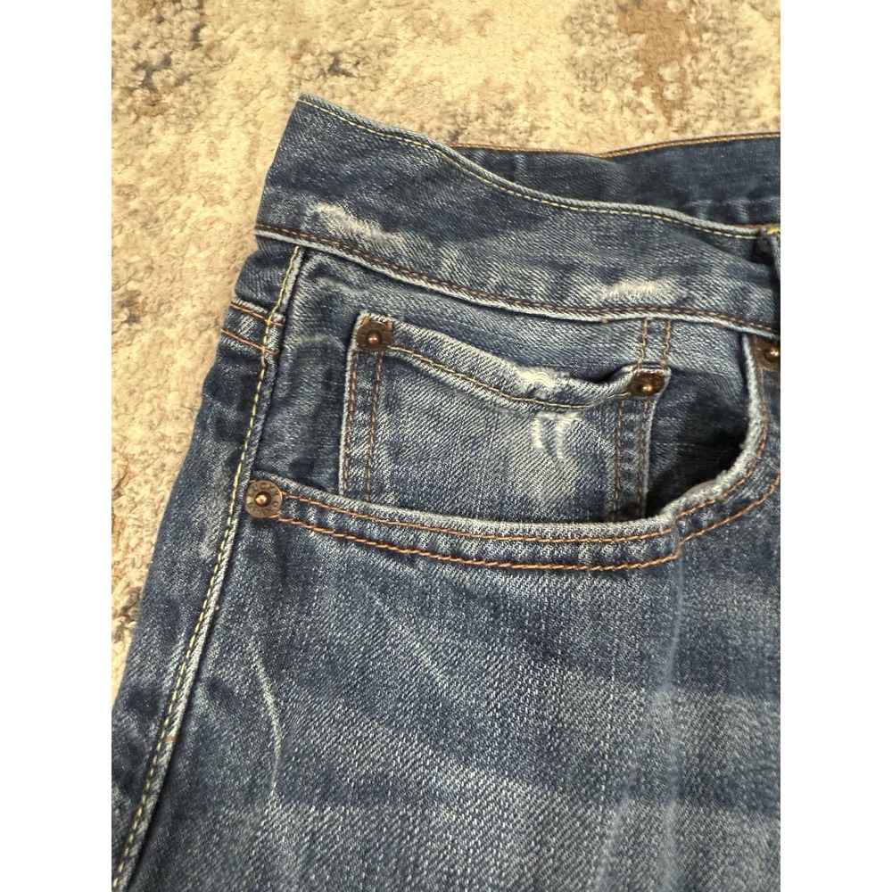 Lucky Brand 329 Jeans Mens 36x34 Classic Straight Stretch Dark Wash Zip Fly - Picture 5 of 16